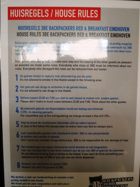 3Be Backpackers Bed & Breakfast ไอนด์โฮเวน ห้อง รูปภาพ